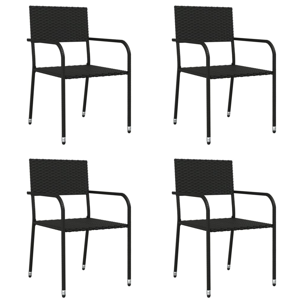 8721012085756_g_en_hd_1 vidaXL 5 Piece Garden Dining Set Black Poly Rattan and Steel - Image 3