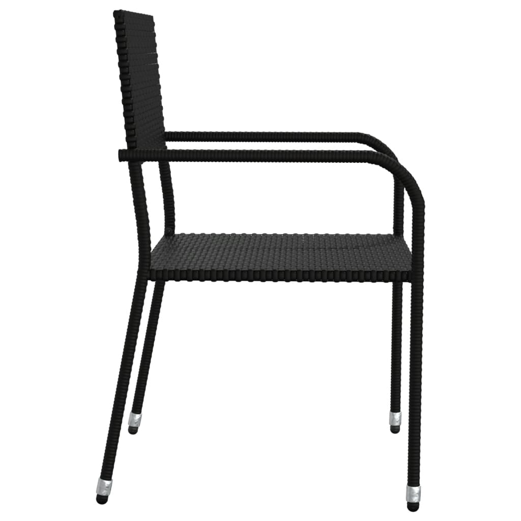 8721012085763_g_en_hd_4 vidaXL 5 Piece Garden Dining Set Black Poly Rattan and Steel - Image 6