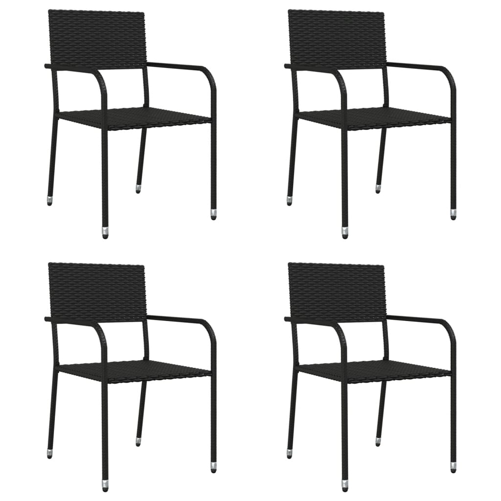8721012085848_g_en_hd_1 vidaXL 5 Piece Garden Dining Set Black Poly Rattan and Steel - Image 3