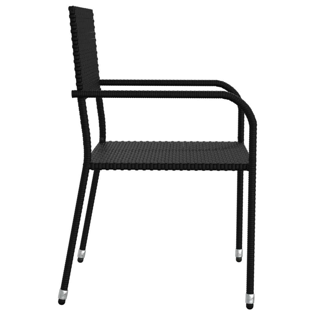 8721012085862_g_en_hd_4 vidaXL 5 Piece Garden Dining Set Black Poly Rattan and Steel - Image 6