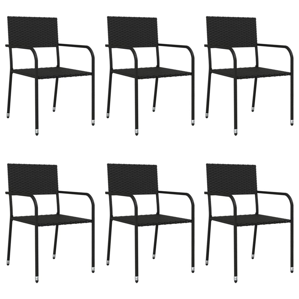 8721012085879_g_en_hd_1 vidaXL 7 Piece Garden Dining Set Black Poly Rattan and Steel - Image 3