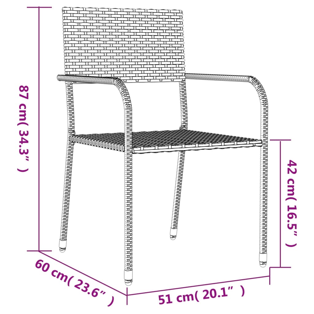8721012085909_g_en_hd_10 vidaXL 3 Piece Garden Dining Set Grey and Black Poly Rattan and Steel - Image 12