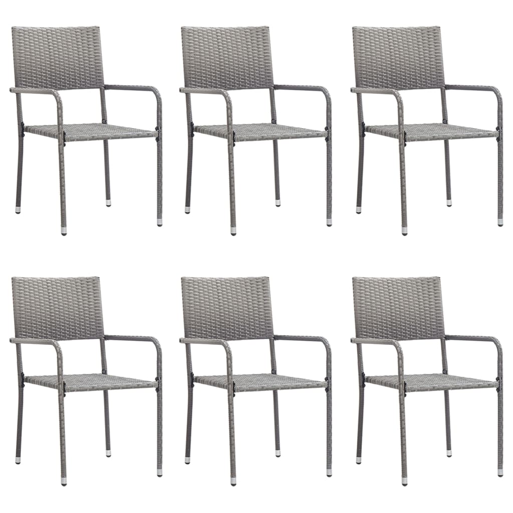 8721012085954_g_en_hd_1 vidaXL 7 Piece Garden Dining Set Grey and Black Poly Rattan and Steel - Image 3