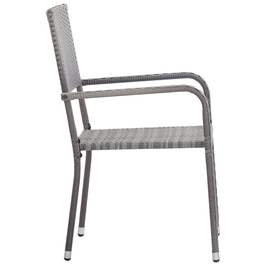 8721012085985_g_en_hd_4 vidaXL 3 Piece Garden Dining Set Grey and Black Poly Rattan and Steel - Image 6