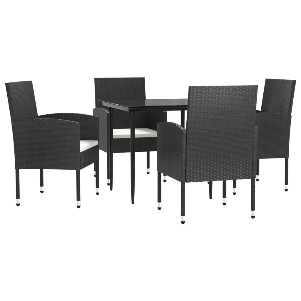 8721012086074_a_en_hd_1 vidaXL 5 Piece Garden Dining Set Black Poly Rattan and Steel - Image 2