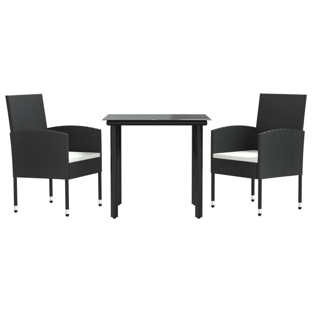 8721012086142_a_en_hd_1 vidaXL 3 Piece Garden Dining Set Black Poly Rattan and Steel - Image 2