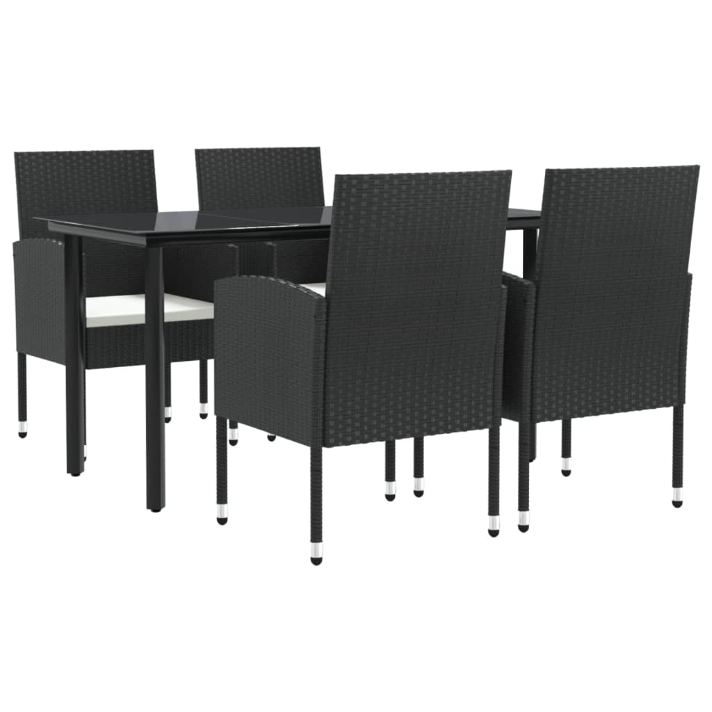 8721012086166_a_en_hd_1 vidaXL 5 Piece Garden Dining Set Black Poly Rattan and Steel - Image 2