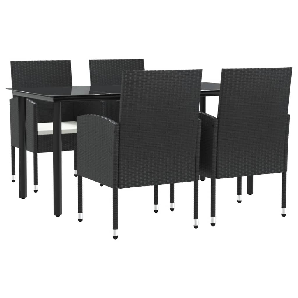 8721012086180_a_en_hd_1 vidaXL 5 Piece Garden Dining Set Black Poly Rattan and Steel - Image 2