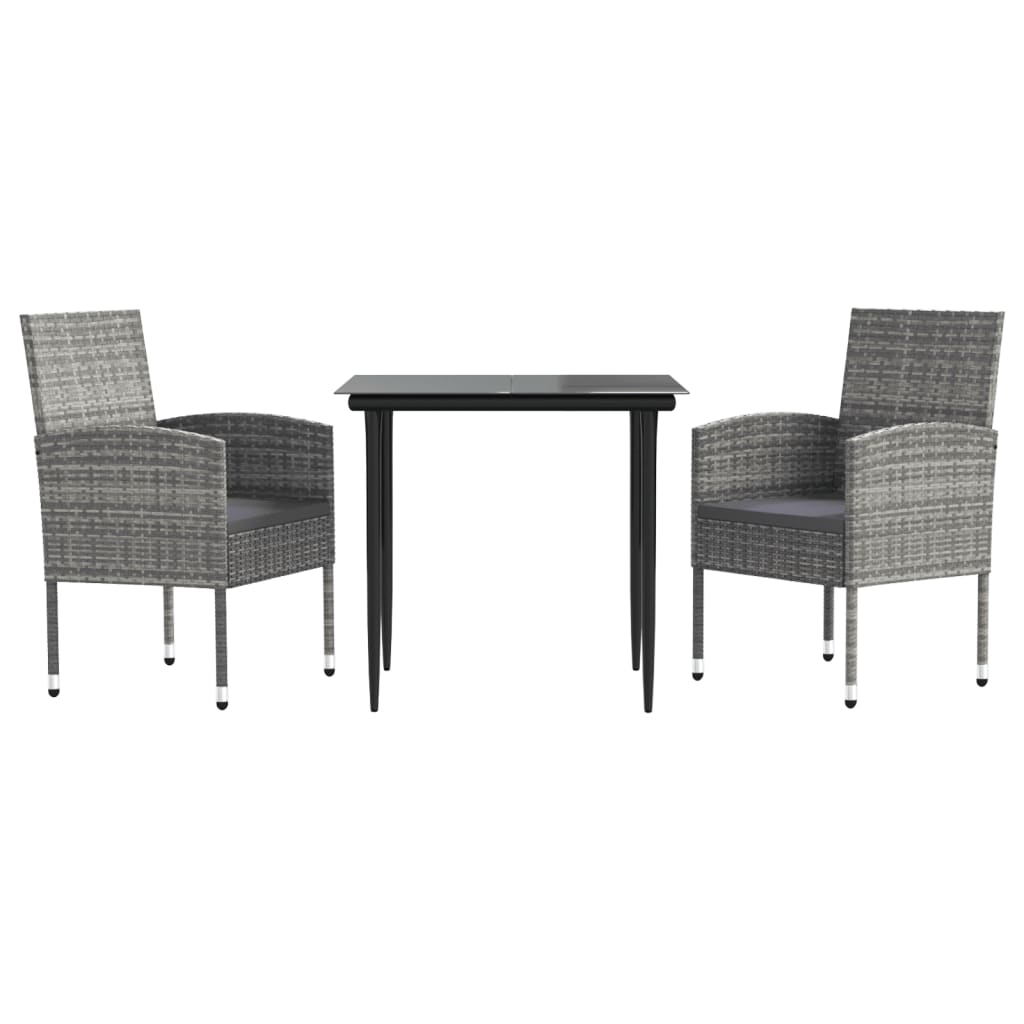 8721012086227_a_en_hd_1 vidaXL 3 Piece Garden Dining Set Grey and Black Poly Rattan and Steel - Image 2