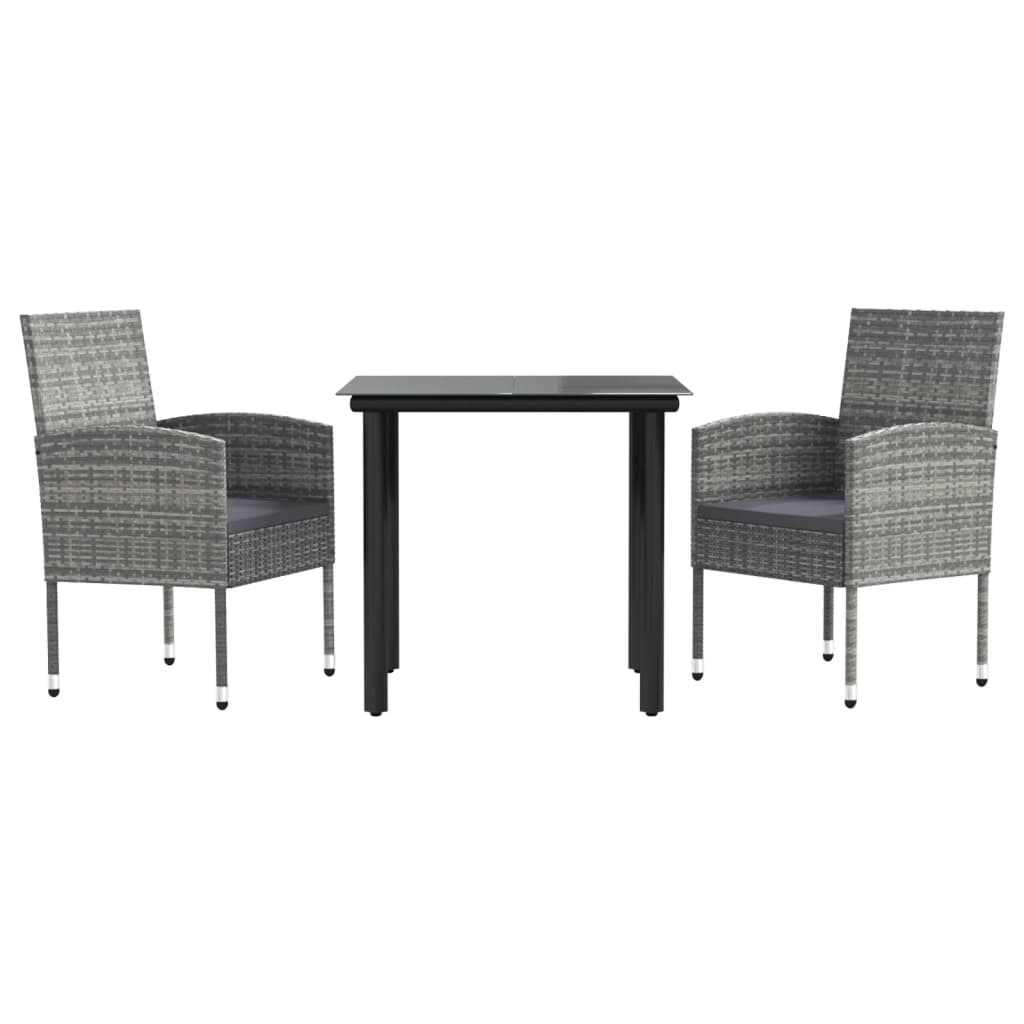 8721012086302_a_en_hd_1 vidaXL 3 Piece Garden Dining Set Grey and Black Poly Rattan and Steel - Image 2