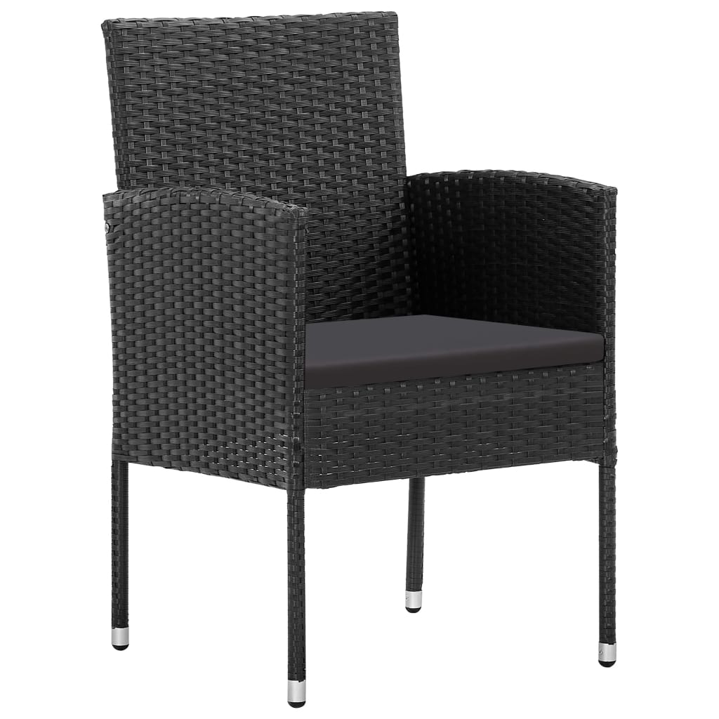 8721012086463_g_en_hd_2 vidaXL 3 Piece Garden Dining Set Black Poly Rattan and Steel - Image 4