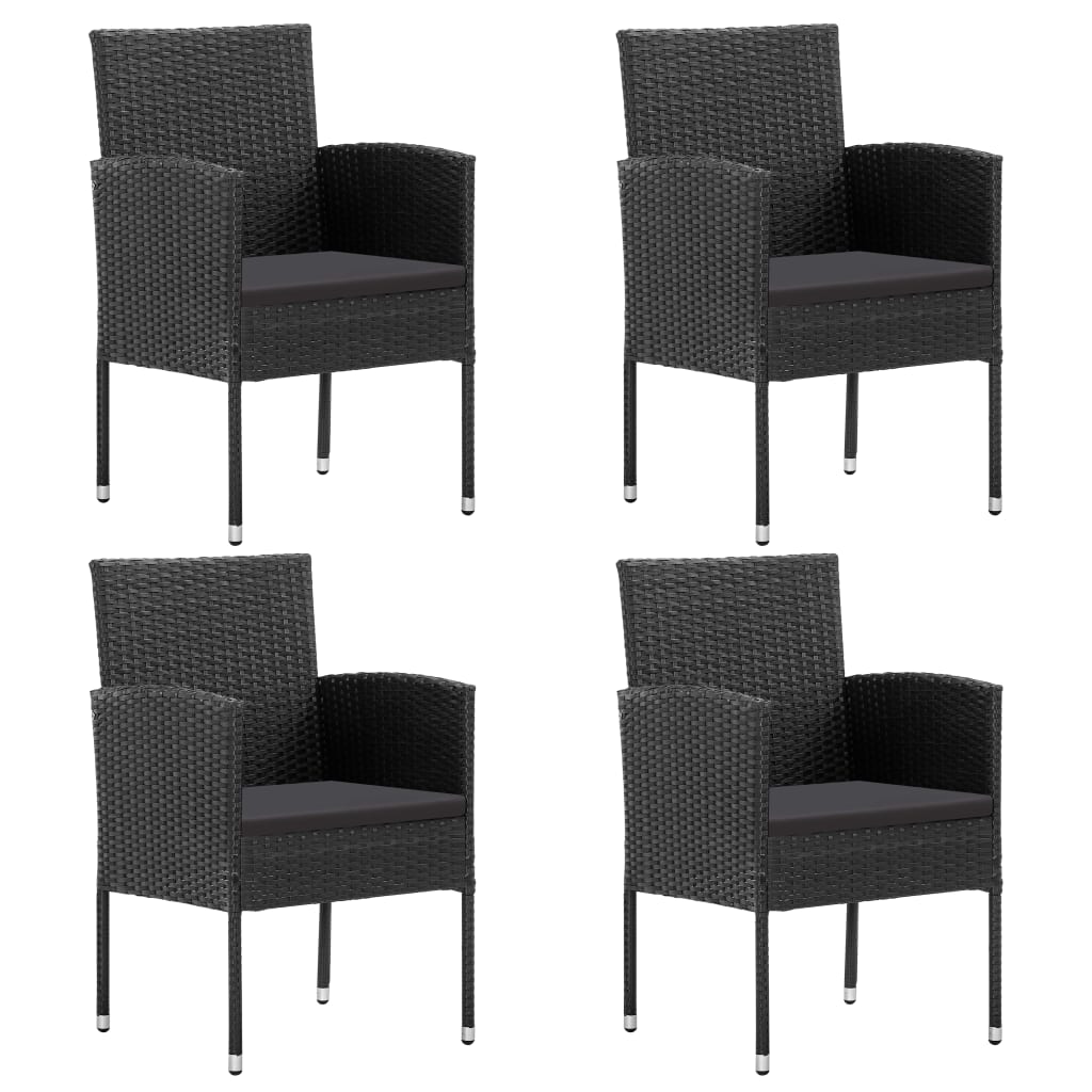 8721012086500_g_en_hd_1 vidaXL 5 Piece Garden Dining Set Black Poly Rattan and Steel - Image 3