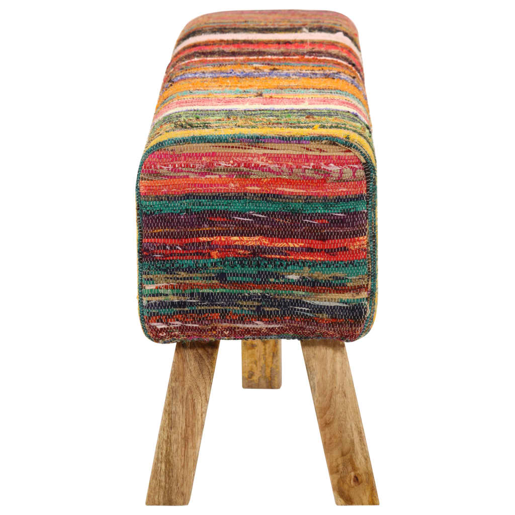 8721012086630_g_en_hd_2 vidaXL Bench Multicolour 160 cm Chindi Fabric and Solid Wood Mango - Image 3