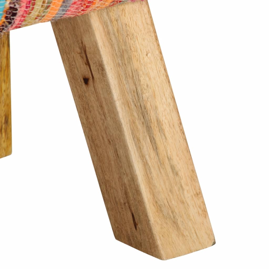 8721012086630_g_en_hd_4 vidaXL Bench Multicolour 160 cm Chindi Fabric and Solid Wood Mango - Image 5