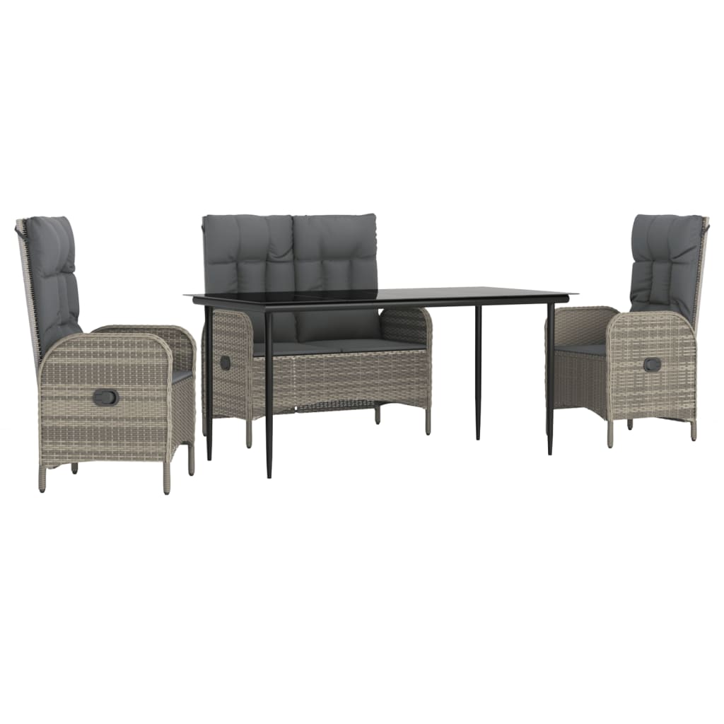 8721012106949_a_en_hd_1 vidaXL 4 Piece Garden Dining Set with Cushions Grey Poly Rattan - Image 2