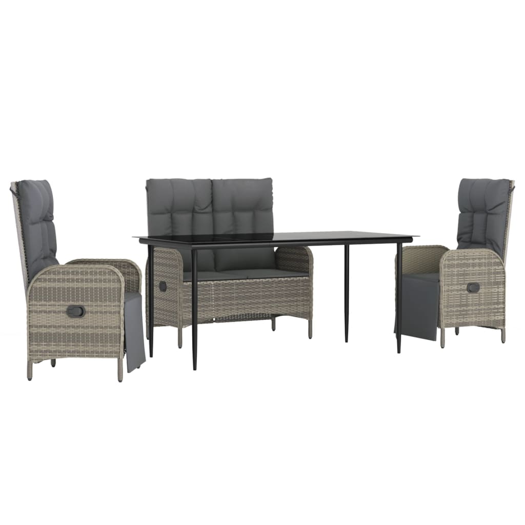 8721012106956_a_en_hd_1 vidaXL 4 Piece Garden Dining Set with Cushions Grey Poly Rattan - Image 2