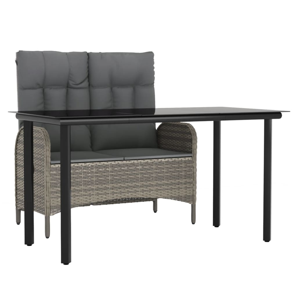8721012106963_a_en_hd_1 vidaXL 2 Piece Garden Dining Set with Cushions Grey Poly Rattan - Image 2