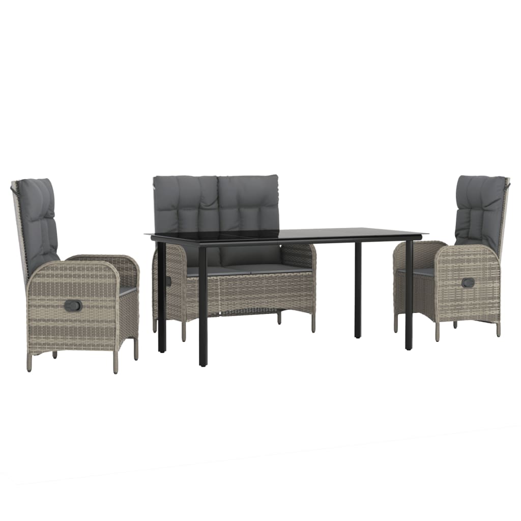 8721012106987_a_en_hd_1 vidaXL 4 Piece Garden Dining Set with Cushions Grey Poly Rattan - Image 2