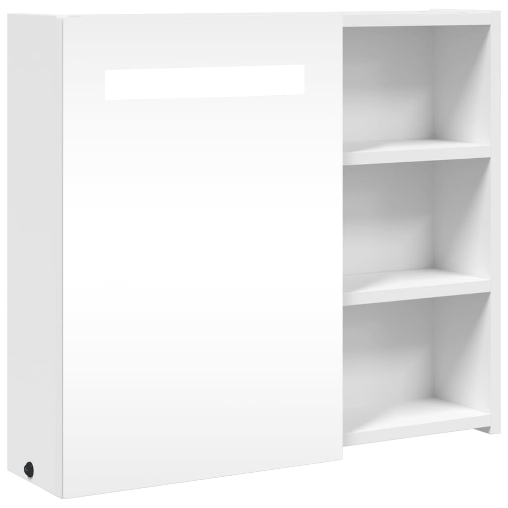 8721012107045_a_en_hd_1 vidaXL Bathroom Mirror Cabinet with LED Light White 60x13x52 cm - Image 2