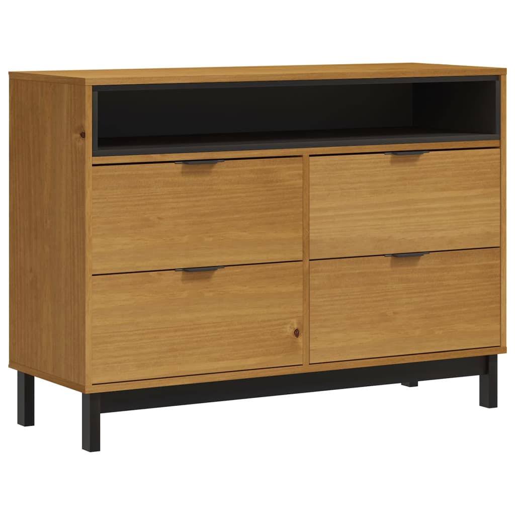 8721012107519_a_en_hd_1 vidaXL Drawer Cabinet FLAM 110x40x80 cm Solid Wood Pine - Image 2