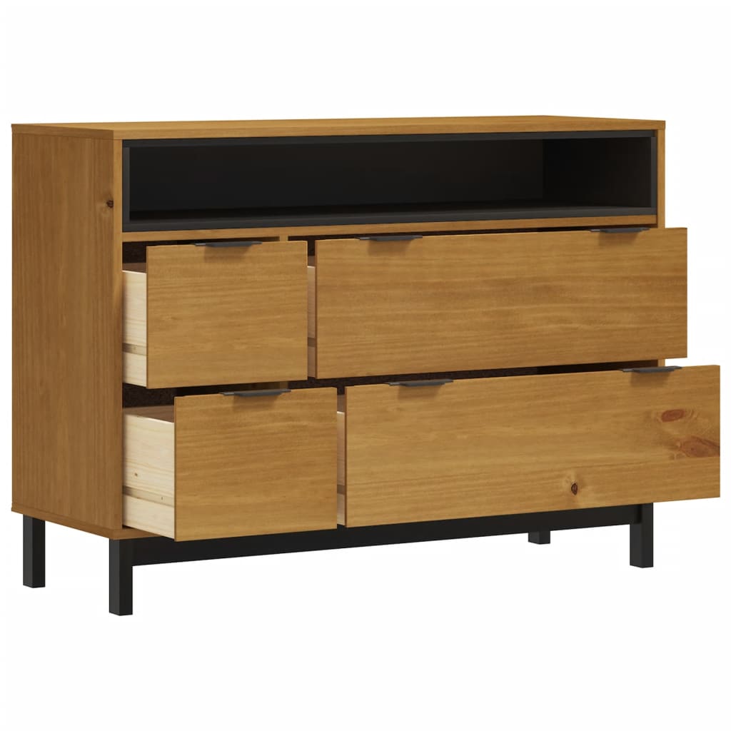 8721012107526_g_en_hd_2 vidaXL Drawer Cabinet FLAM 110x40x80 cm Solid Wood Pine - Image 5