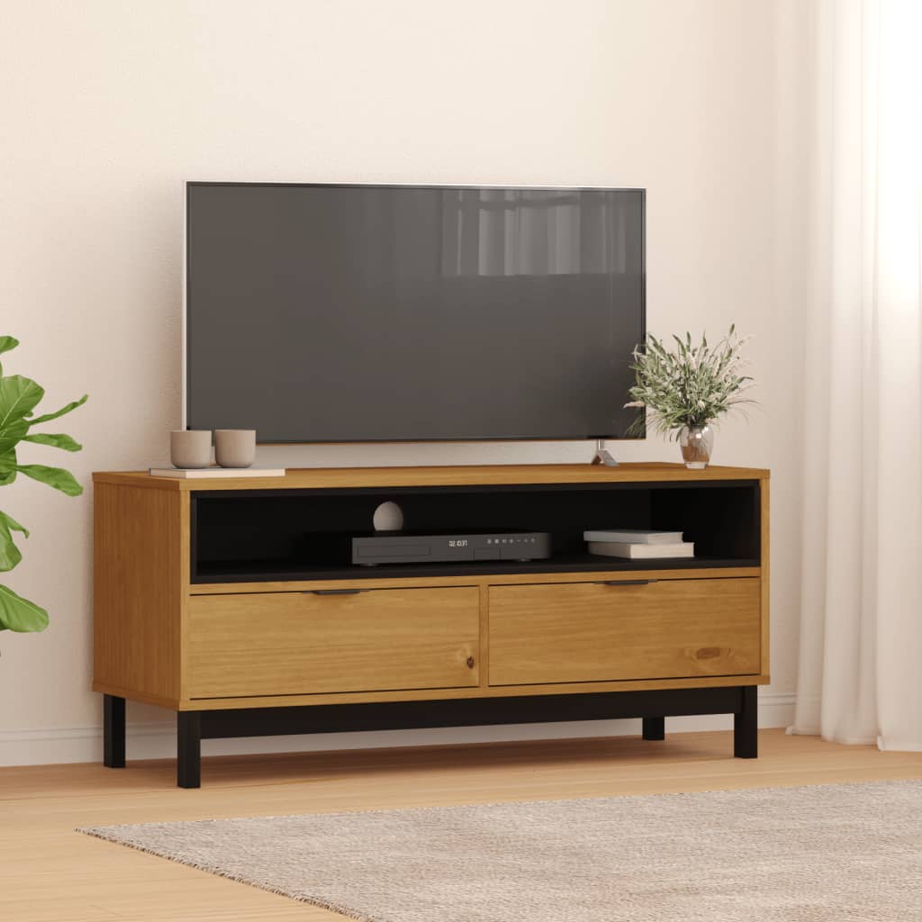 vidaXL TV Cabinet FLAM 110x40x50 cm Solid Wood Pine