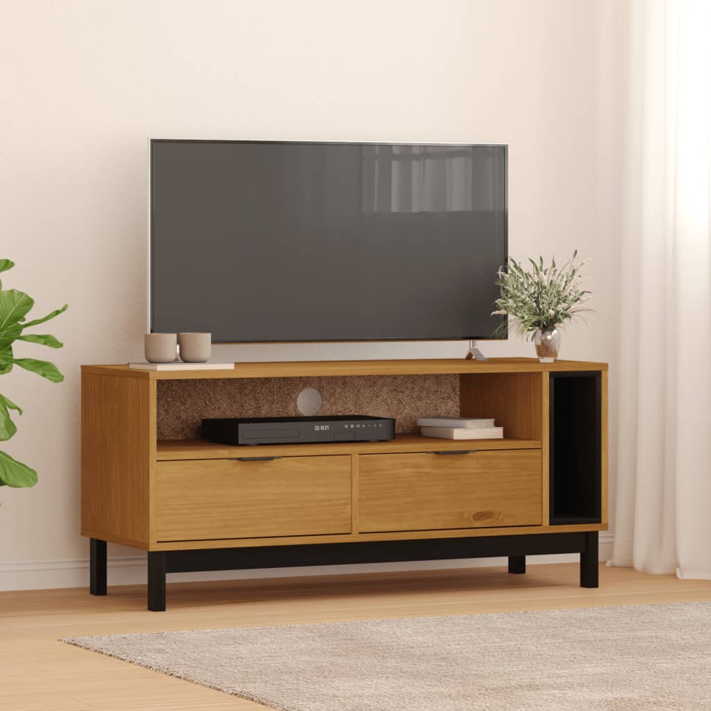 vidaXL TV Cabinet FLAM 110x40x50 cm Solid Wood Pine