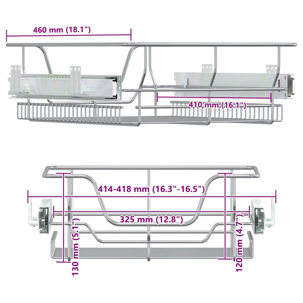 8721012117259_g_en_hd_8 vidaXL Pull-Out Wire Baskets 2 pcs Silver 45 cm - Image 9