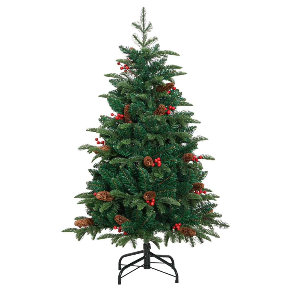 8721012117860_g_en_hd_1 vidaXL Artificial Hinged Christmas Tree with Cones and Berries 120 cm - Image 2