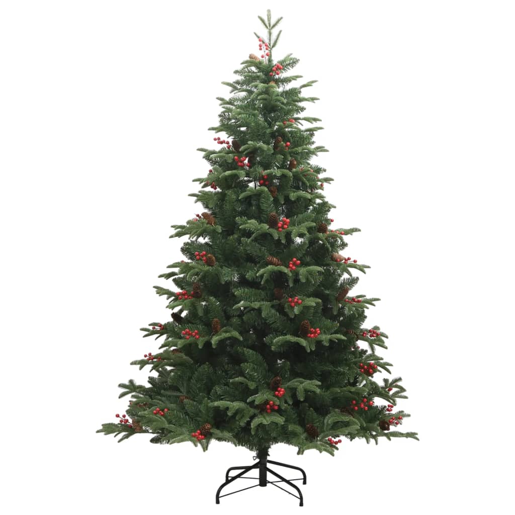 8721012117884_g_en_hd_1 vidaXL Artificial Hinged Christmas Tree with Cones and Berries 180 cm - Image 2