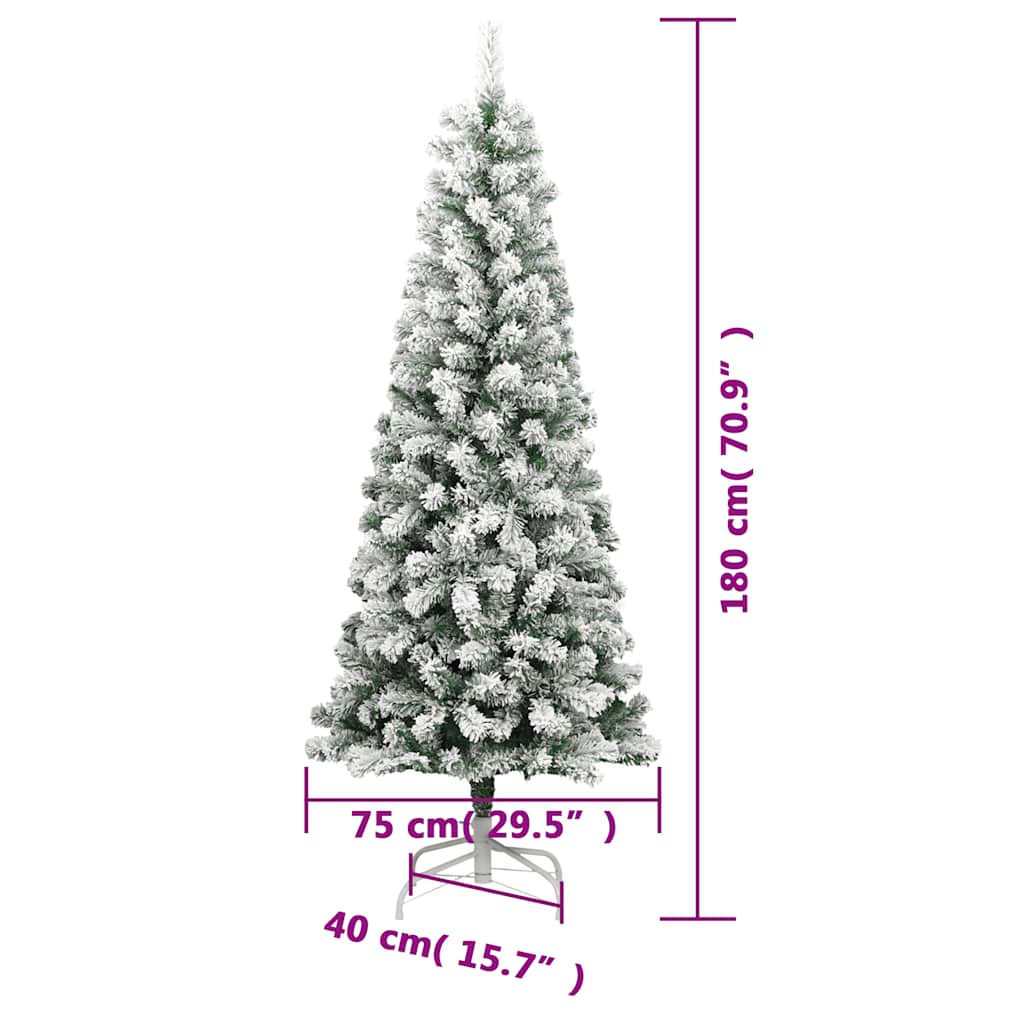 8721012117938_g_en_hd_8 vidaXL Artificial Hinged Christmas Tree with Flocked Snow 180 cm - Image 9