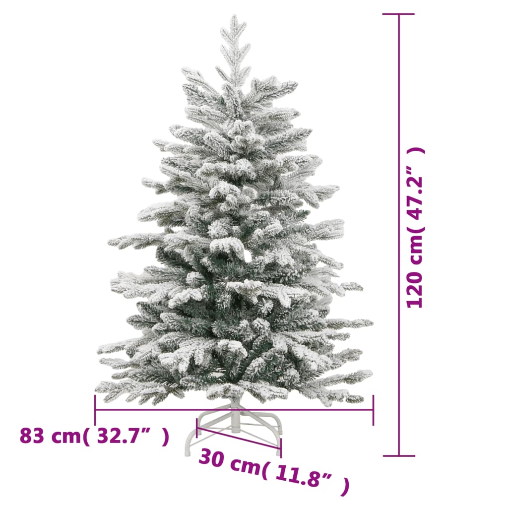 8721012117969_g_en_hd_8 vidaXL Artificial Hinged Christmas Tree with Flocked Snow 120 cm - Image 9