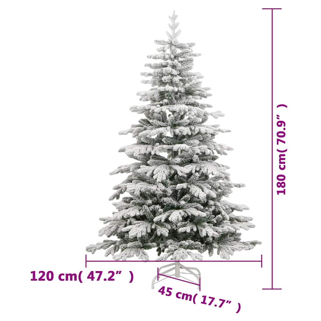 8721012117983_g_en_hd_8 vidaXL Artificial Hinged Christmas Tree with Flocked Snow 180 cm - Image 9