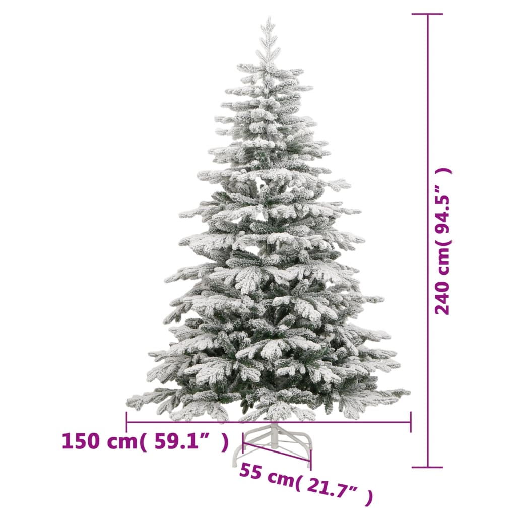 8721012118003_g_en_hd_8 vidaXL Artificial Hinged Christmas Tree with Flocked Snow 240 cm - Image 9
