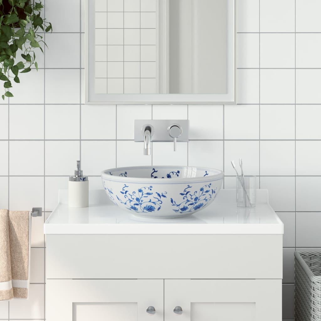 8721012118584_m_en_hd_1 vidaXL Countertop Basin White and Blue Round Φ41x14 cm Ceramic - Image 1