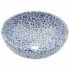 vidaXL Countertop Basin White and Blue Round Φ41x14 cm Ceramic - Image 3