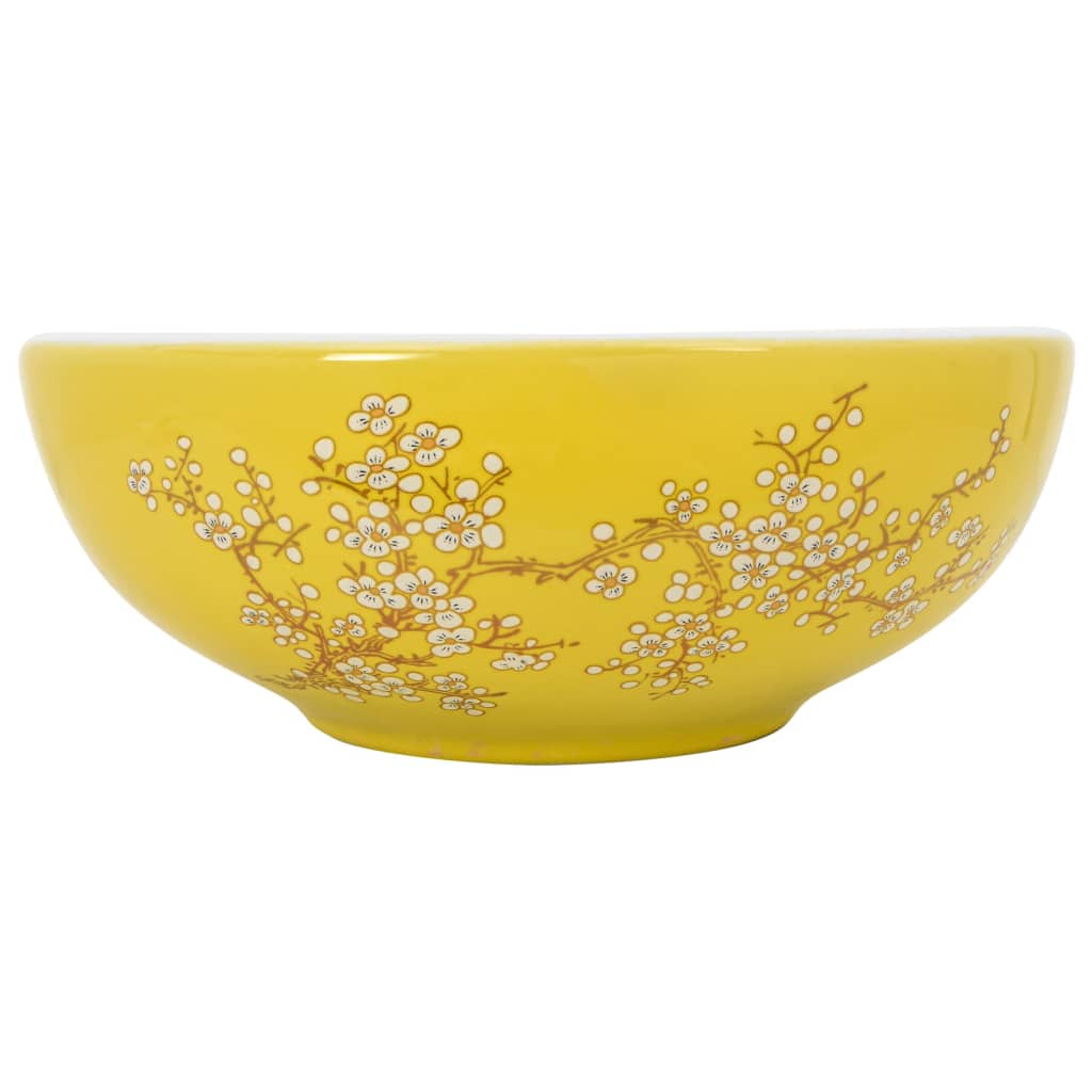 8721012118621_a_en_hd_1 vidaXL Countertop Basin White and Yellow Round Φ41x14 cm Ceramic - Image 2