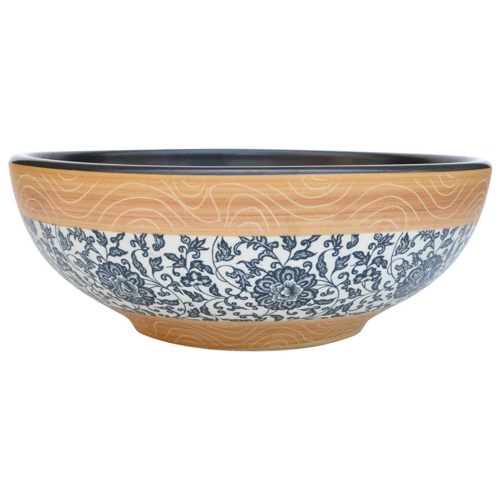 8721012118652_a_en_hd_1 vidaXL Countertop Basin Multicolour Round Φ41x14 cm Ceramic - Image 2
