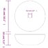 vidaXL Countertop Basin Multicolour Round Φ41x14 cm Ceramic - Image 6