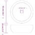 vidaXL Countertop Basin Black and Blue Round Φ41x14 cm Ceramic - Image 6