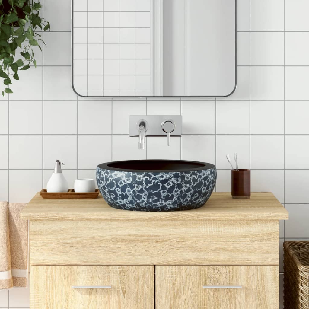 8721012118744_m_en_hd_1 vidaXL Countertop Basin Black and Blue Round Φ41x14 cm Ceramic - Image 1