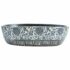 vidaXL Countertop Basin Black and Blue Oval 47x33x13 cm Ceramic - Image 3