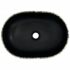 vidaXL Countertop Basin Black and Blue Oval 47x33x13 cm Ceramic - Image 6