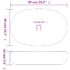 vidaXL Countertop Basin Turquoise Oval 59x40x14 cm Ceramic - Image 8