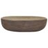vidaXL Countertop Basin Sand and Brown Oval 59x40x14 cm Ceramic - Image 3