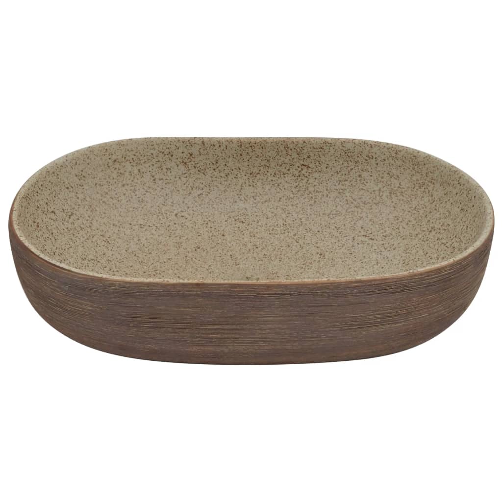 8721012119130_g_en_hd_2 vidaXL Countertop Basin Sand and Brown Oval 59x40x14 cm Ceramic - Image 4