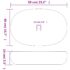 vidaXL Countertop Basin Sand and Brown Oval 59x40x14 cm Ceramic - Image 8