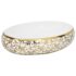 vidaXL Countertop Basin White and Gold Oval 59x40x15 cm Ceramic - Image 2