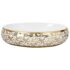 vidaXL Countertop Basin White and Gold Oval 59x40x15 cm Ceramic - Image 3