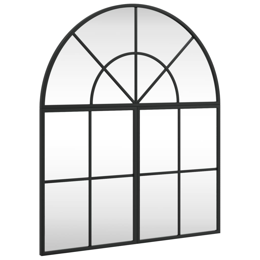 8721012119413_a_en_hd_1 vidaXL Wall Mirror Black 60x70 cm Arch Iron - Image 2